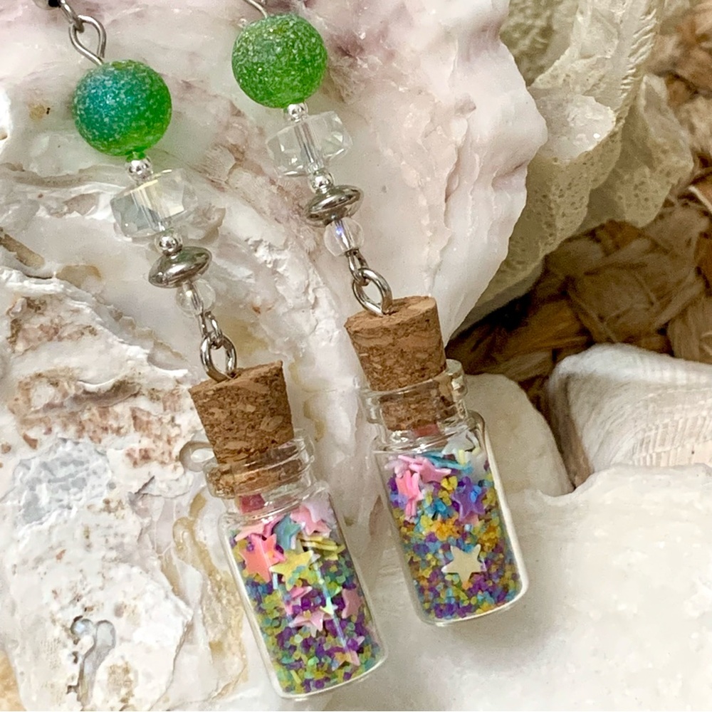 Jar of Sparkle Beaded Earrings